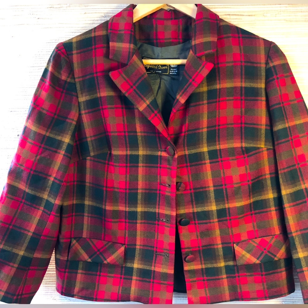 VNTG HIGHLAND QUEEN vintage wool jacket sz 10. Mint condition; looks brand new